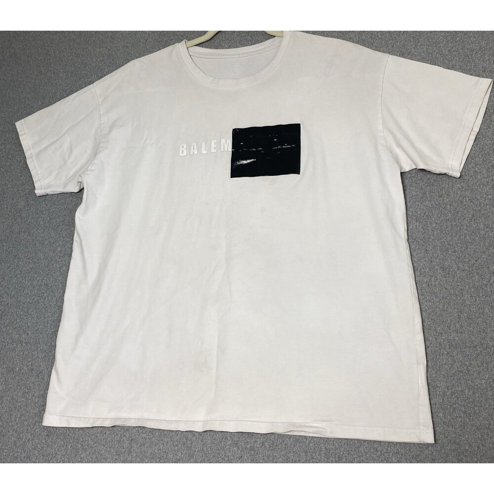 Vintage T-shirt Size L White With Logo ( BALEMCIAGA )